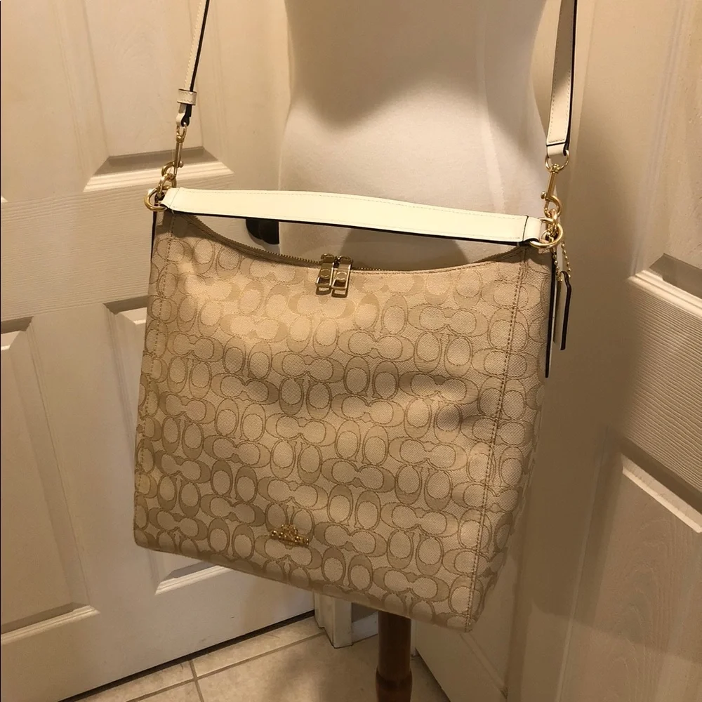 Coach Signature Celeste Convertible Hobo, Two Way Bag #F58327 NWT 2017